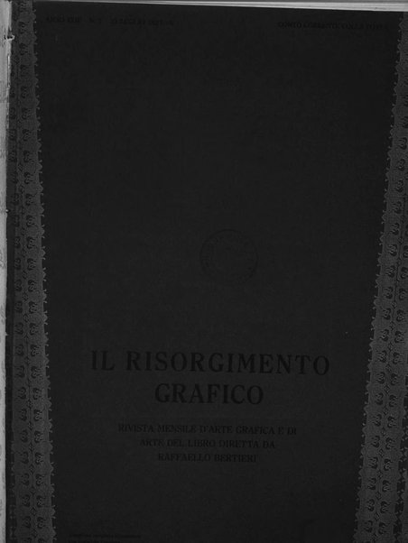 Il risorgimento grafico rivista tecnica mensile di saggi grafici e scritti tecnici