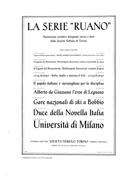 Il risorgimento grafico rivista tecnica mensile di saggi grafici e scritti tecnici