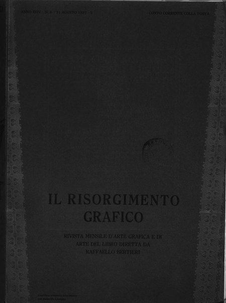 Il risorgimento grafico rivista tecnica mensile di saggi grafici e scritti tecnici