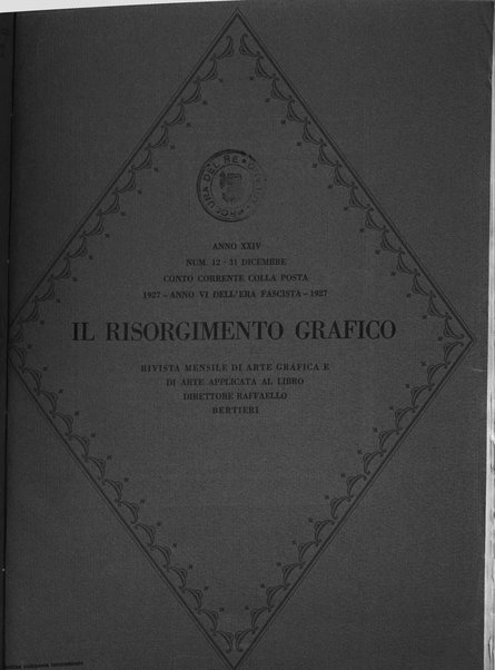 Il risorgimento grafico rivista tecnica mensile di saggi grafici e scritti tecnici