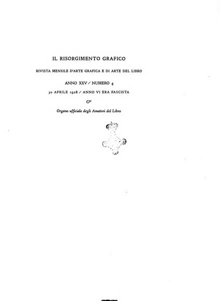 Il risorgimento grafico rivista tecnica mensile di saggi grafici e scritti tecnici