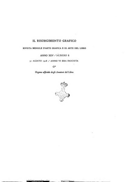 Il risorgimento grafico rivista tecnica mensile di saggi grafici e scritti tecnici