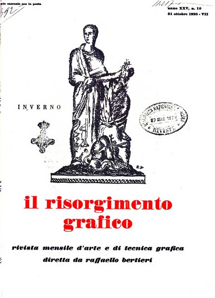 Il risorgimento grafico rivista tecnica mensile di saggi grafici e scritti tecnici