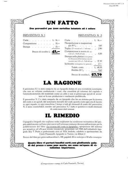 Il risorgimento grafico rivista tecnica mensile di saggi grafici e scritti tecnici