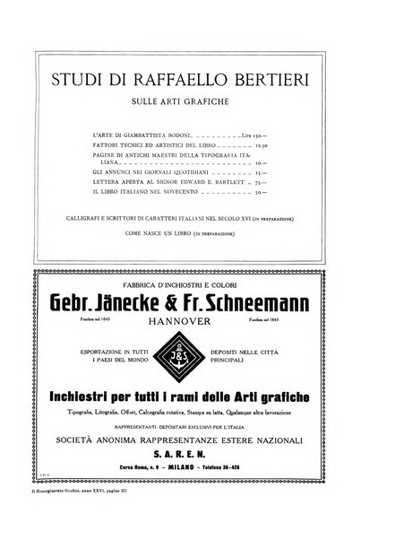 Il risorgimento grafico rivista tecnica mensile di saggi grafici e scritti tecnici