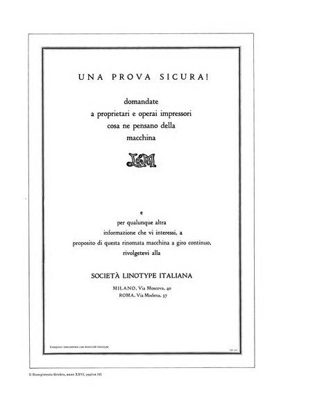 Il risorgimento grafico rivista tecnica mensile di saggi grafici e scritti tecnici