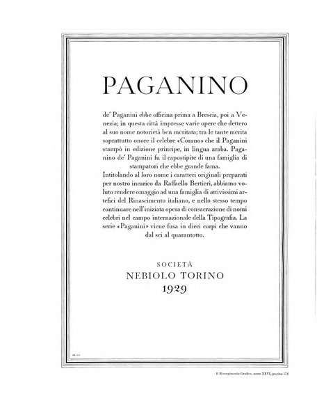 Il risorgimento grafico rivista tecnica mensile di saggi grafici e scritti tecnici