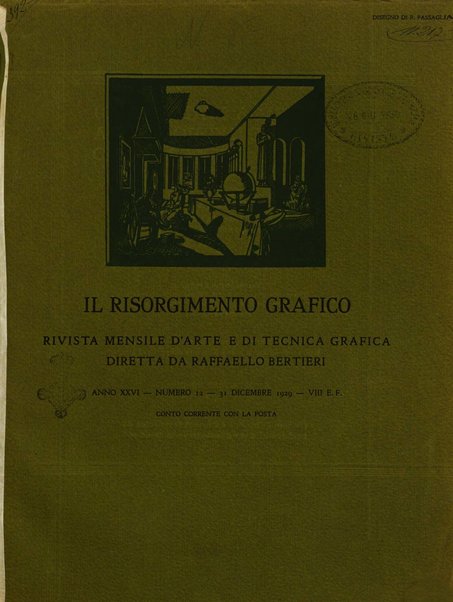 Il risorgimento grafico rivista tecnica mensile di saggi grafici e scritti tecnici