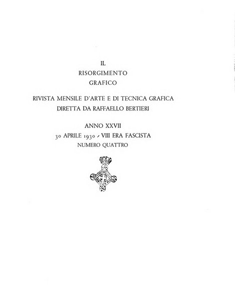 Il risorgimento grafico rivista tecnica mensile di saggi grafici e scritti tecnici