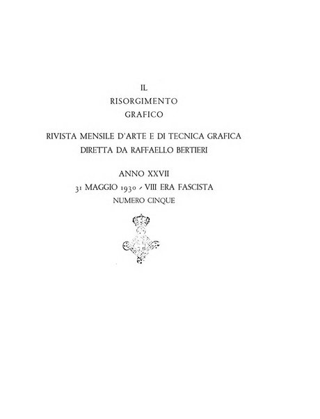 Il risorgimento grafico rivista tecnica mensile di saggi grafici e scritti tecnici