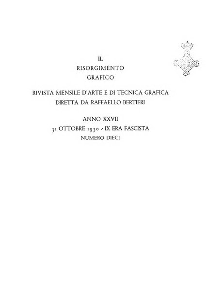 Il risorgimento grafico rivista tecnica mensile di saggi grafici e scritti tecnici