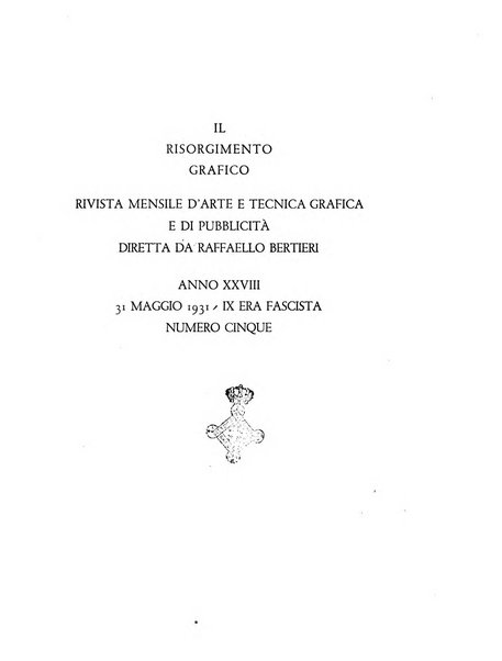 Il risorgimento grafico rivista tecnica mensile di saggi grafici e scritti tecnici