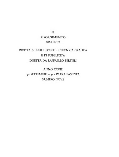 Il risorgimento grafico rivista tecnica mensile di saggi grafici e scritti tecnici