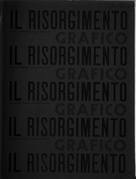 Il risorgimento grafico rivista tecnica mensile di saggi grafici e scritti tecnici