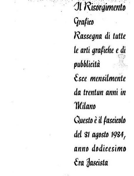 Il risorgimento grafico rivista tecnica mensile di saggi grafici e scritti tecnici