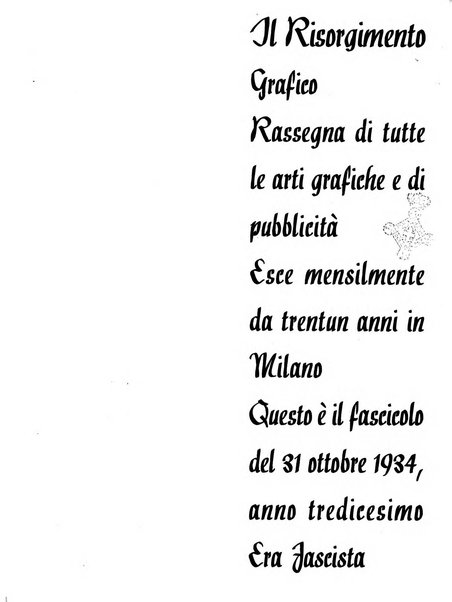 Il risorgimento grafico rivista tecnica mensile di saggi grafici e scritti tecnici