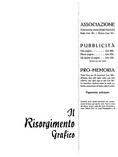 Il risorgimento grafico rivista tecnica mensile di saggi grafici e scritti tecnici