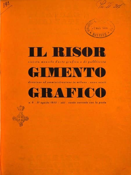 Il risorgimento grafico rivista tecnica mensile di saggi grafici e scritti tecnici