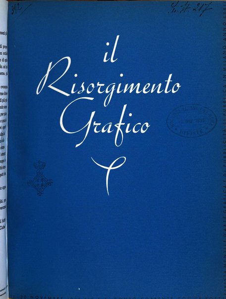 Il risorgimento grafico rivista tecnica mensile di saggi grafici e scritti tecnici