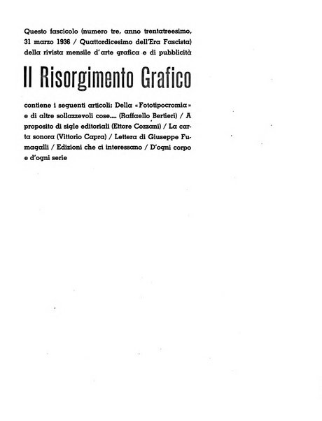 Il risorgimento grafico rivista tecnica mensile di saggi grafici e scritti tecnici