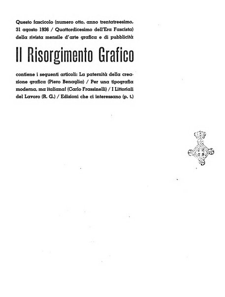 Il risorgimento grafico rivista tecnica mensile di saggi grafici e scritti tecnici