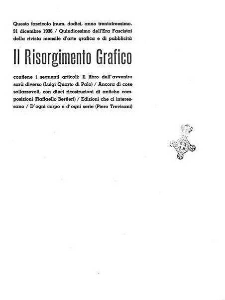 Il risorgimento grafico rivista tecnica mensile di saggi grafici e scritti tecnici