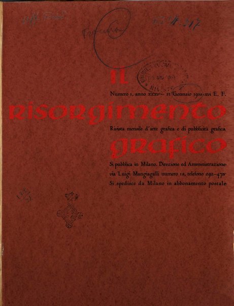 Il risorgimento grafico rivista tecnica mensile di saggi grafici e scritti tecnici