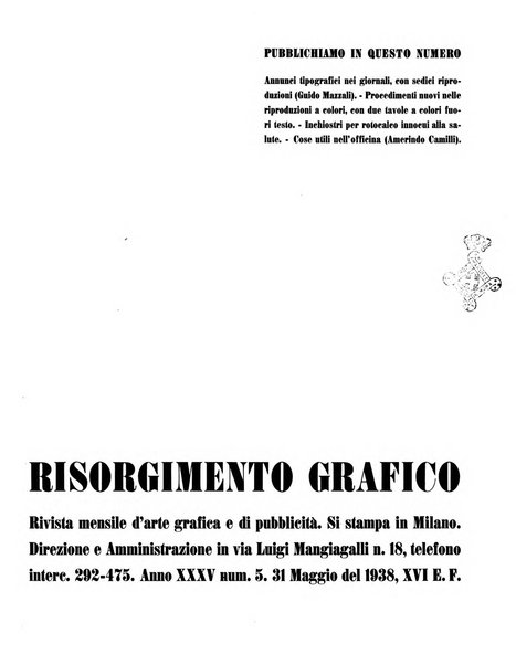 Il risorgimento grafico rivista tecnica mensile di saggi grafici e scritti tecnici