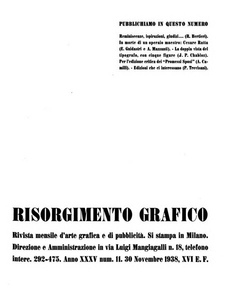 Il risorgimento grafico rivista tecnica mensile di saggi grafici e scritti tecnici