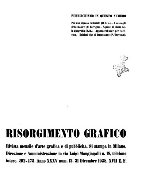 Il risorgimento grafico rivista tecnica mensile di saggi grafici e scritti tecnici