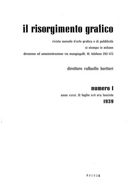 Il risorgimento grafico rivista tecnica mensile di saggi grafici e scritti tecnici