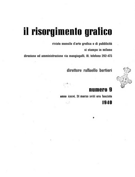 Il risorgimento grafico rivista tecnica mensile di saggi grafici e scritti tecnici