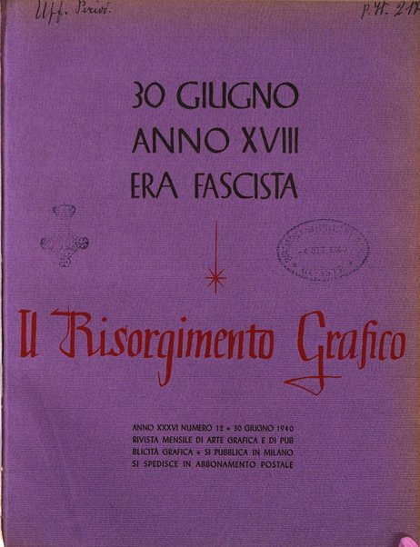 Il risorgimento grafico rivista tecnica mensile di saggi grafici e scritti tecnici