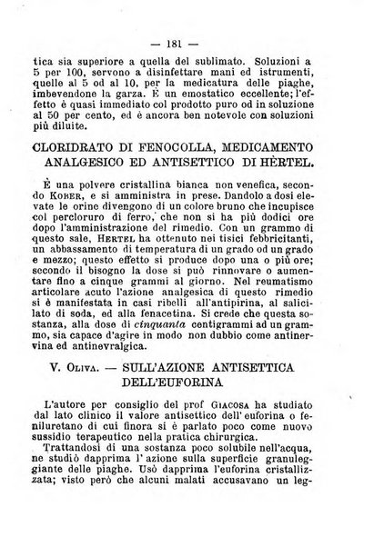 La rivista annuale della stampa medico-chirurgica e delle cliniche italiane ed estere