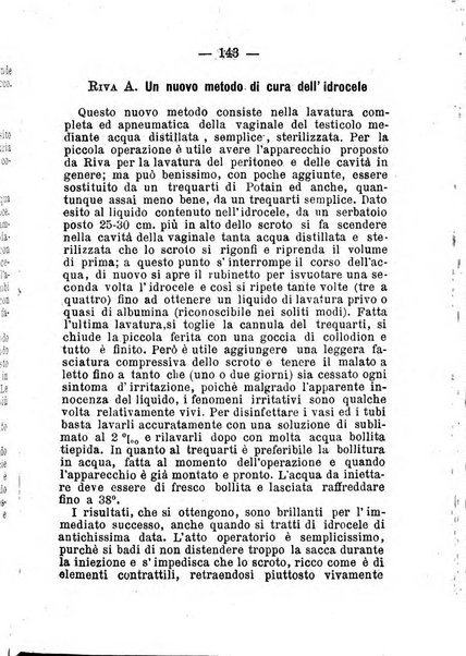 La rivista annuale della stampa medico-chirurgica e delle cliniche italiane ed estere