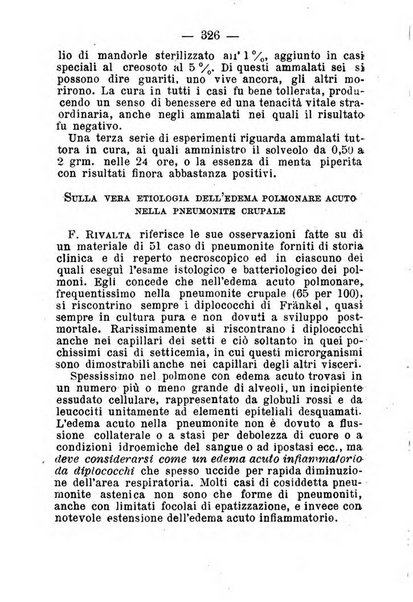 La rivista annuale della stampa medico-chirurgica e delle cliniche italiane ed estere