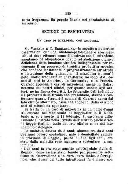 La rivista annuale della stampa medico-chirurgica e delle cliniche italiane ed estere