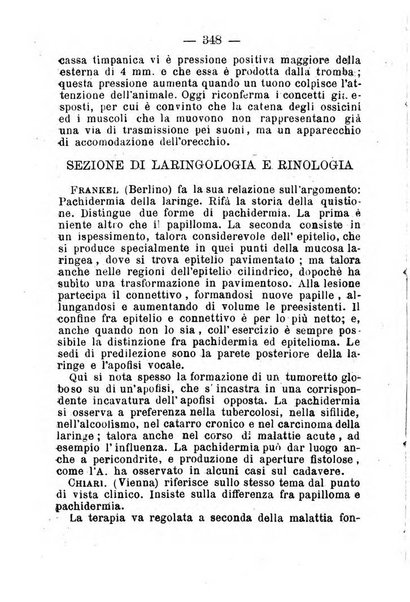 La rivista annuale della stampa medico-chirurgica e delle cliniche italiane ed estere