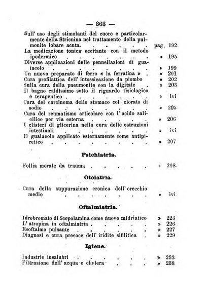 La rivista annuale della stampa medico-chirurgica e delle cliniche italiane ed estere