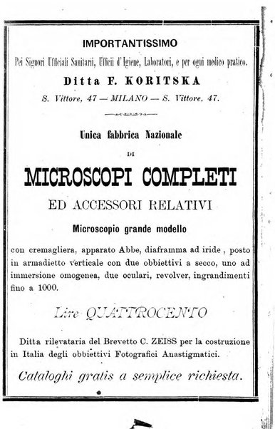 La rivista annuale della stampa medico-chirurgica e delle cliniche italiane ed estere