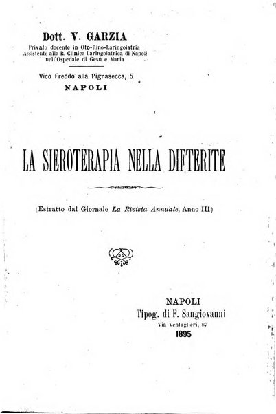 La rivista annuale della stampa medico-chirurgica e delle cliniche italiane ed estere