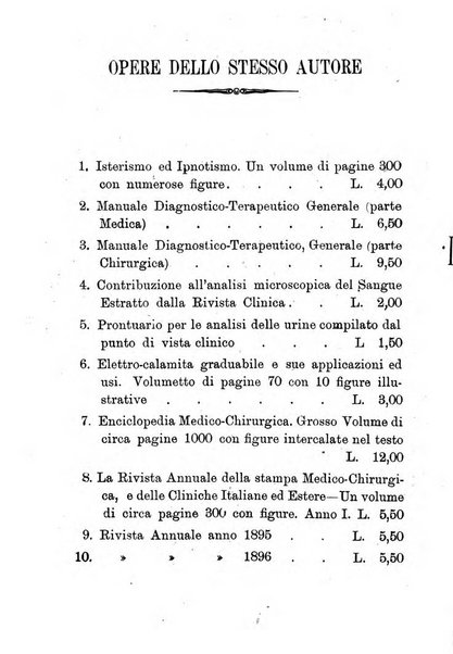 La rivista annuale della stampa medico-chirurgica e delle cliniche italiane ed estere