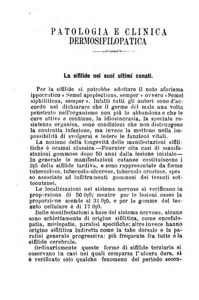 La rivista annuale della stampa medico-chirurgica e delle cliniche italiane ed estere