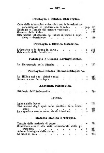 La rivista annuale della stampa medico-chirurgica e delle cliniche italiane ed estere