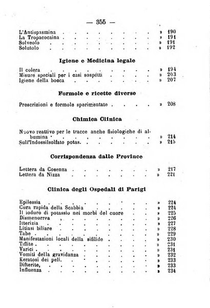 La rivista annuale della stampa medico-chirurgica e delle cliniche italiane ed estere