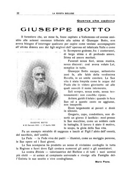 La rivista biellese mensile, illustrata