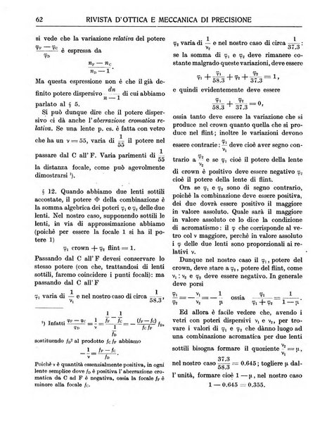 Rivista d'ottica e meccanica di precisione