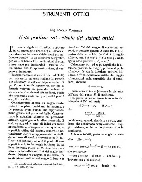 Rivista d'ottica e meccanica di precisione