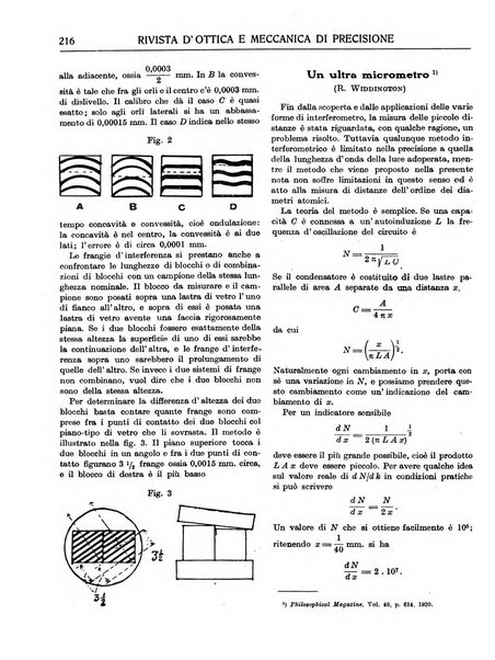 Rivista d'ottica e meccanica di precisione