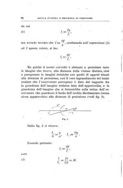 Rivista d'ottica e meccanica di precisione